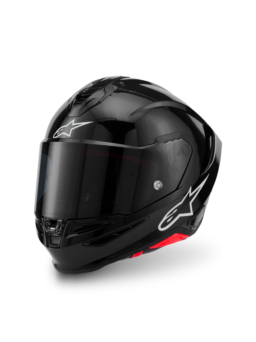 Alpinestars R7 Solid motorcycle helmet with ECE 22.06 and DOT certification, featuring a sleek design and secure fit.