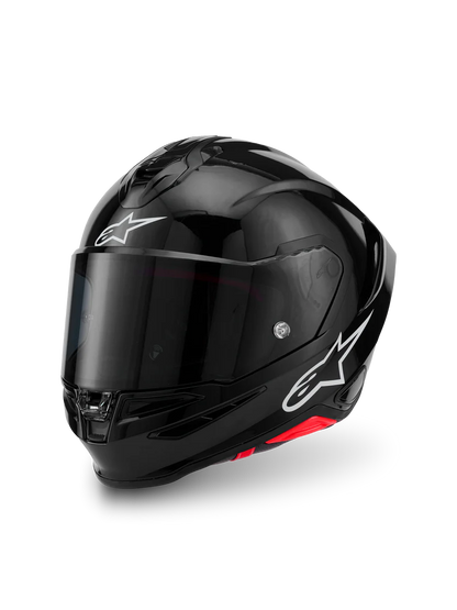 Alpinestars R7 Solid motorcycle helmet with ECE 22.06 and DOT certification, featuring a sleek design and secure fit.