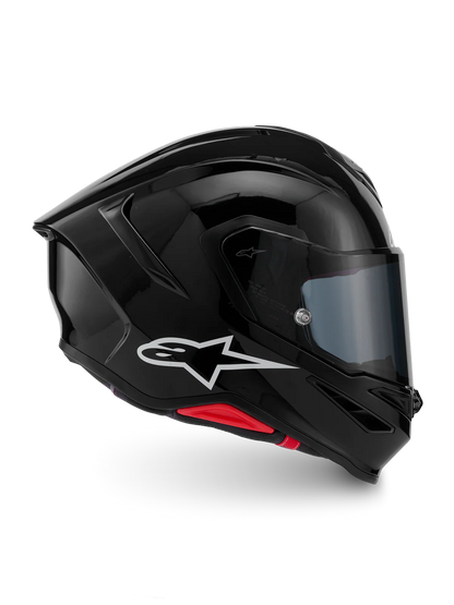 Alpinestars R7 Solid helmet with ECE 22.06 and DOT certification, shown in a sleek, aerodynamic design.