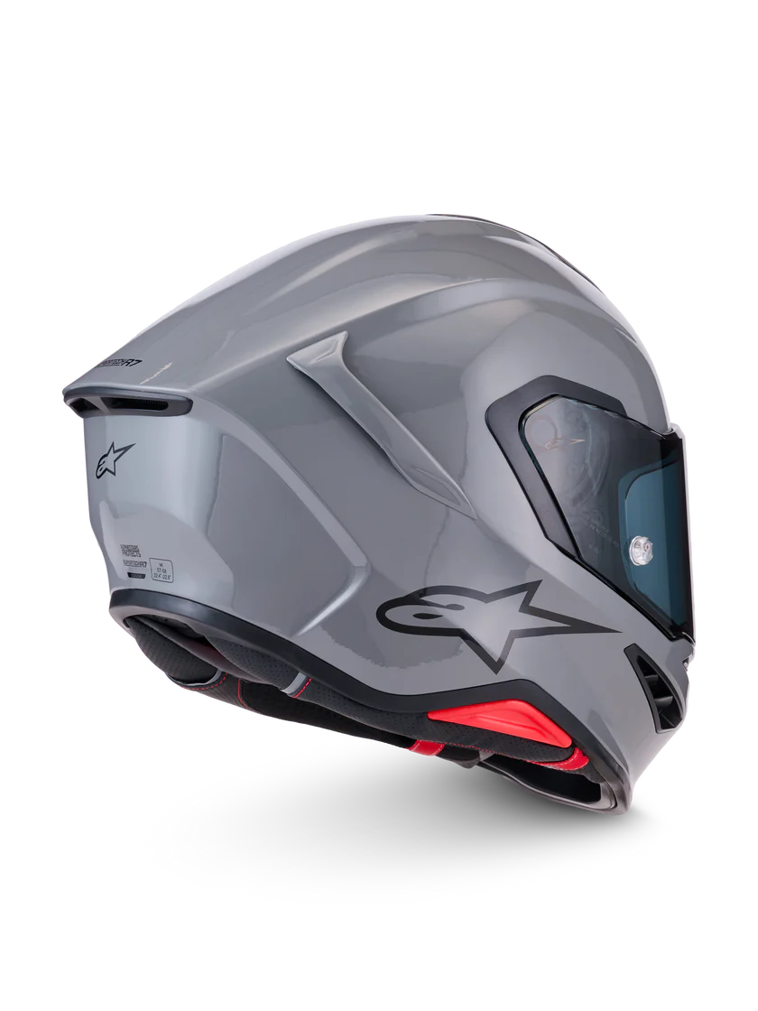 Alpinestars R7 Solid helmet with ECE 22.06 and DOT certification, featuring a sleek design and secure fit.