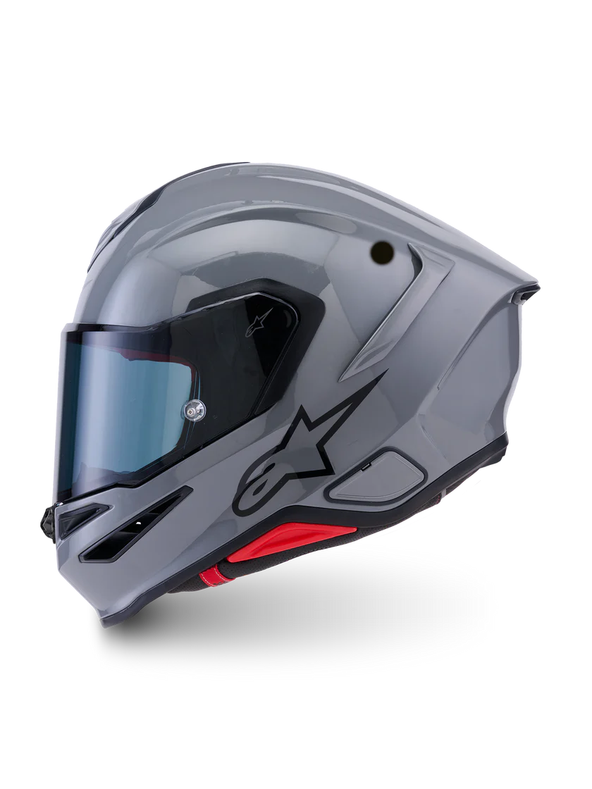 Alpinestars R7 Solid helmet with ECE 22.06 and DOT certification, shown in a sleek design for motorcycle riding.