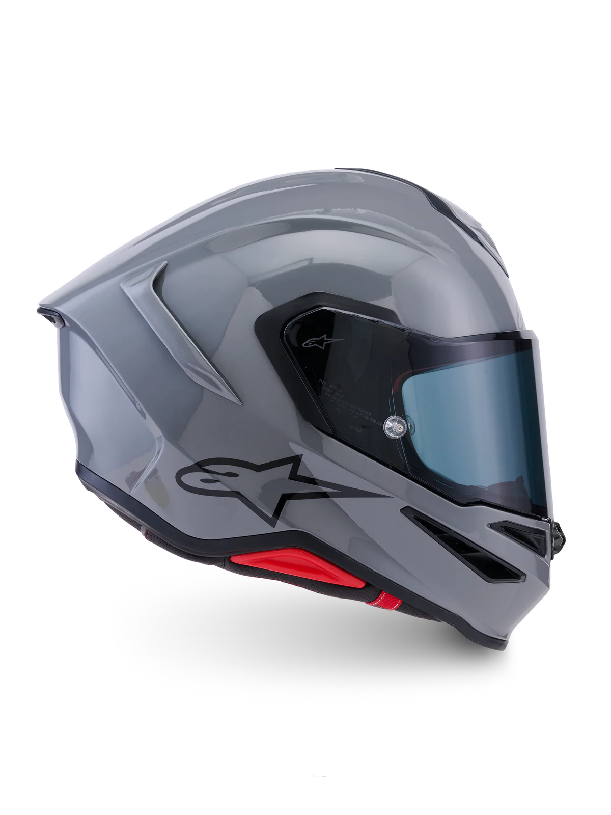 Alpinestars R7 Solid Helmet in black with sleek design, showing the helmet's smooth surface and ventilation openings.