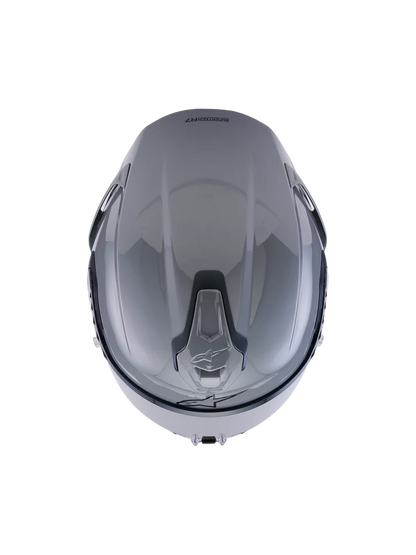 Alpinestars R7 Solid motorcycle helmet with ECE 22.06 and DOT certification, featuring a sleek design and secure fit.