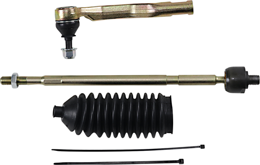 MOOSE OFFROAD left front tie-rod assembly kit 51-1085-L for improved steering performance, shown with metal components and joints.