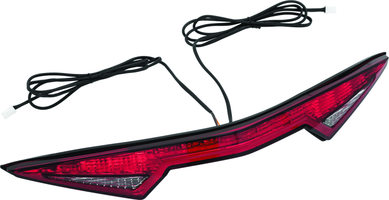 Kuryakyn Omni LED trunk light bar installed on 2018-2020 Honda Gold Wing GL1800 motorcycle, showing bright LED illumination.