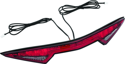 Kuryakyn Omni LED trunk light bar installed on 2018-2020 Honda Gold Wing GL1800 motorcycle, showing bright LED illumination.