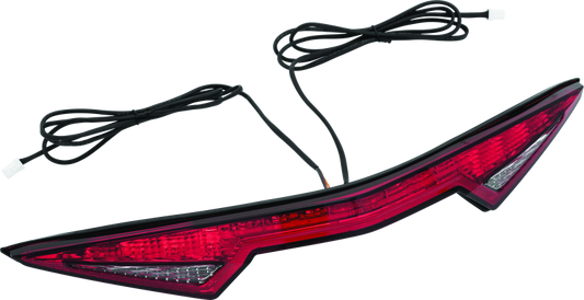Kuryakyn Omni LED trunk light bar installed on 2018-2020 Honda Gold Wing GL1800 motorcycle, showing bright LED illumination.