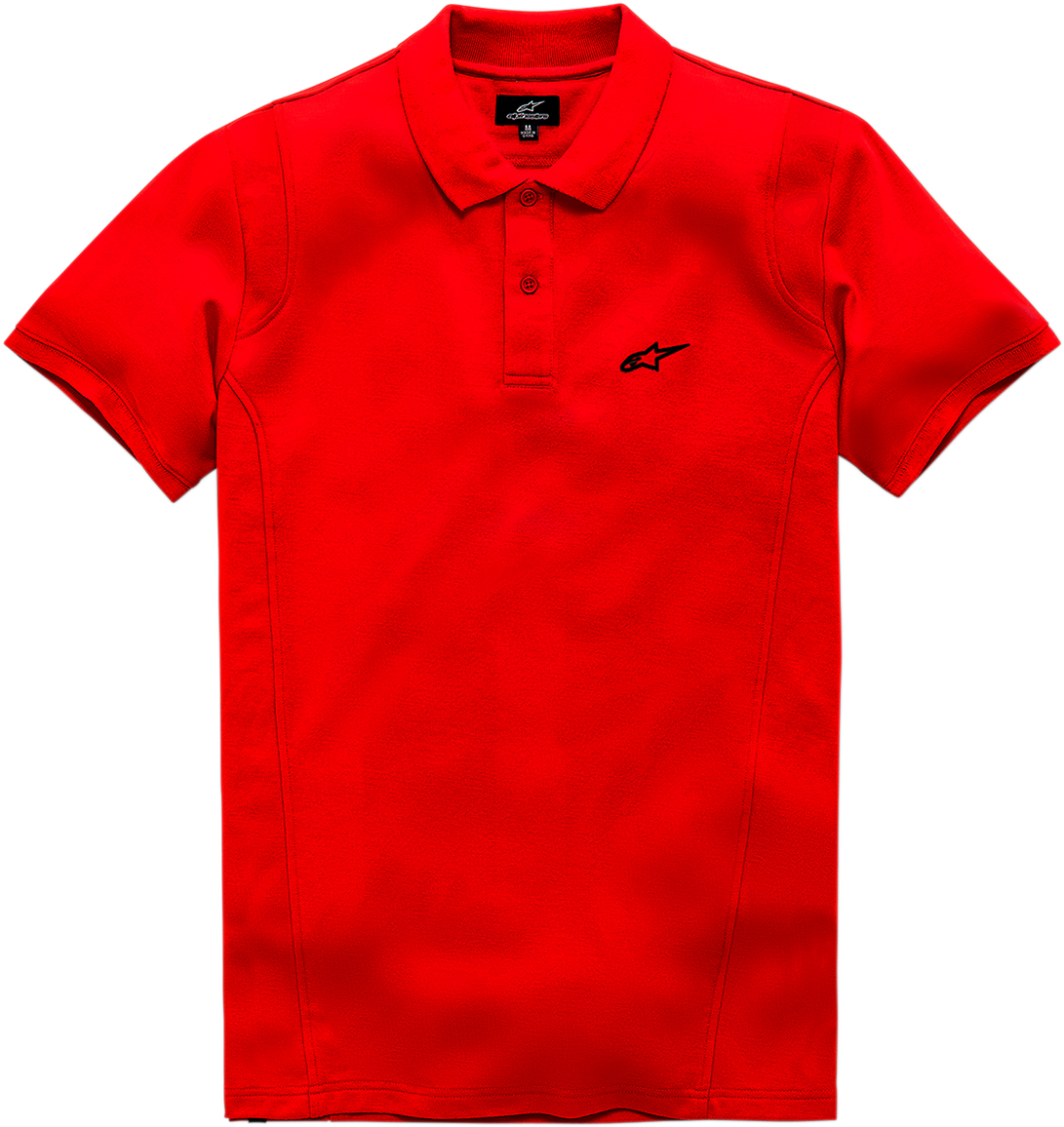 Red Alpinestars Capital Polo Shirt in Medium, featuring a classic polo design with the Alpinestars logo.