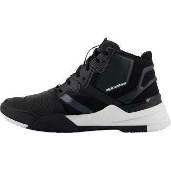 Alpinestars Speedflight shoes in black and white, US 13.5, showing the sleek design and breathable material.