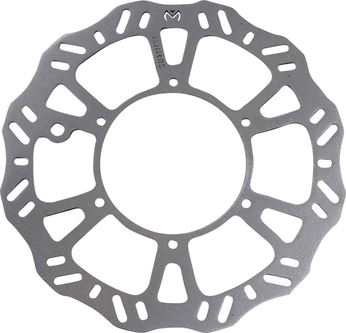 MOOSE OFFROAD front brake rotor for Gas Gas motorcycle, high-performance stainless steel disc with vented design.