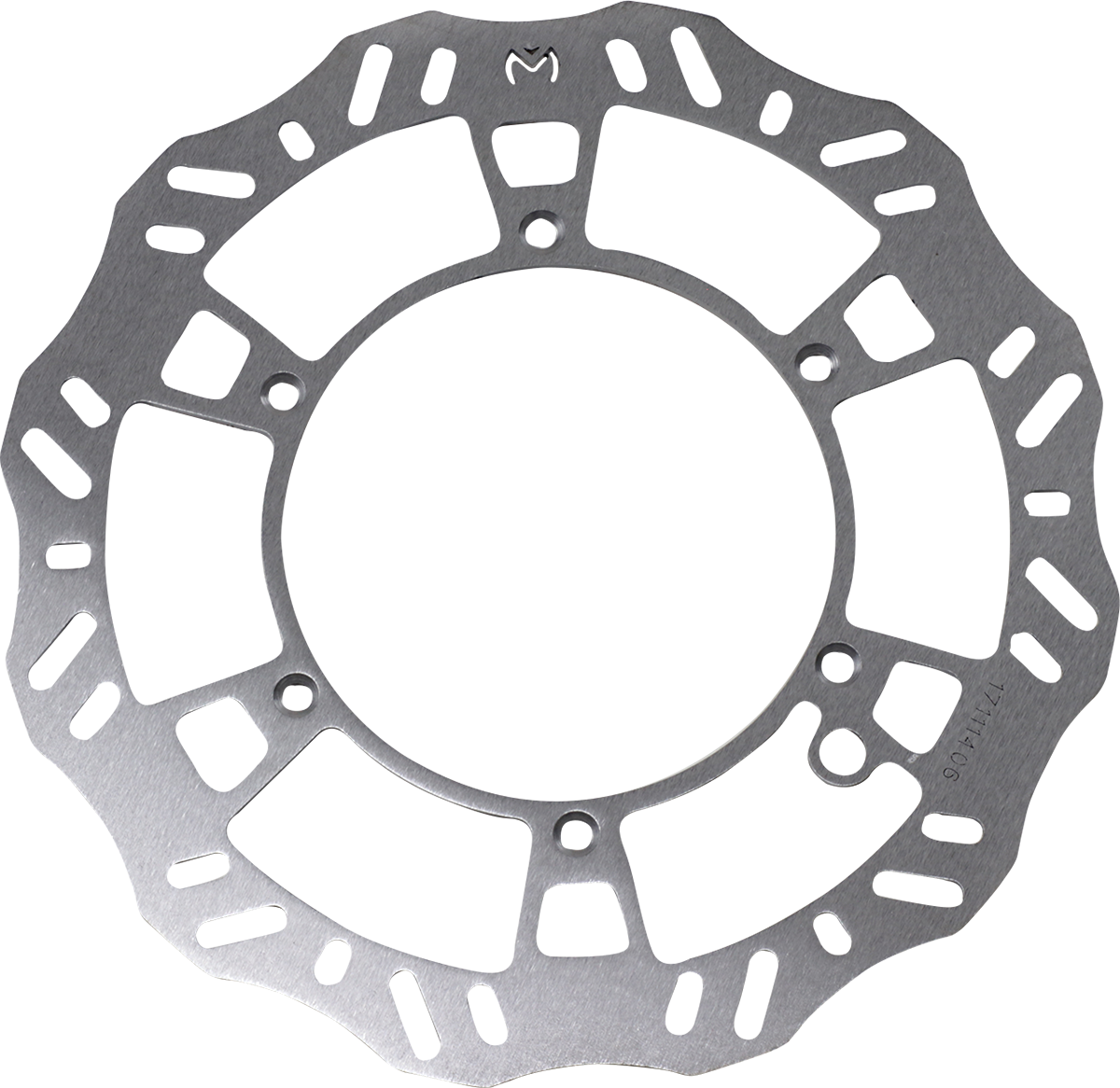Moose Offroad front rotor for Husaberg motorcycle, part 1711-FR-HUS02, showing a metallic brake disc with mounting holes.