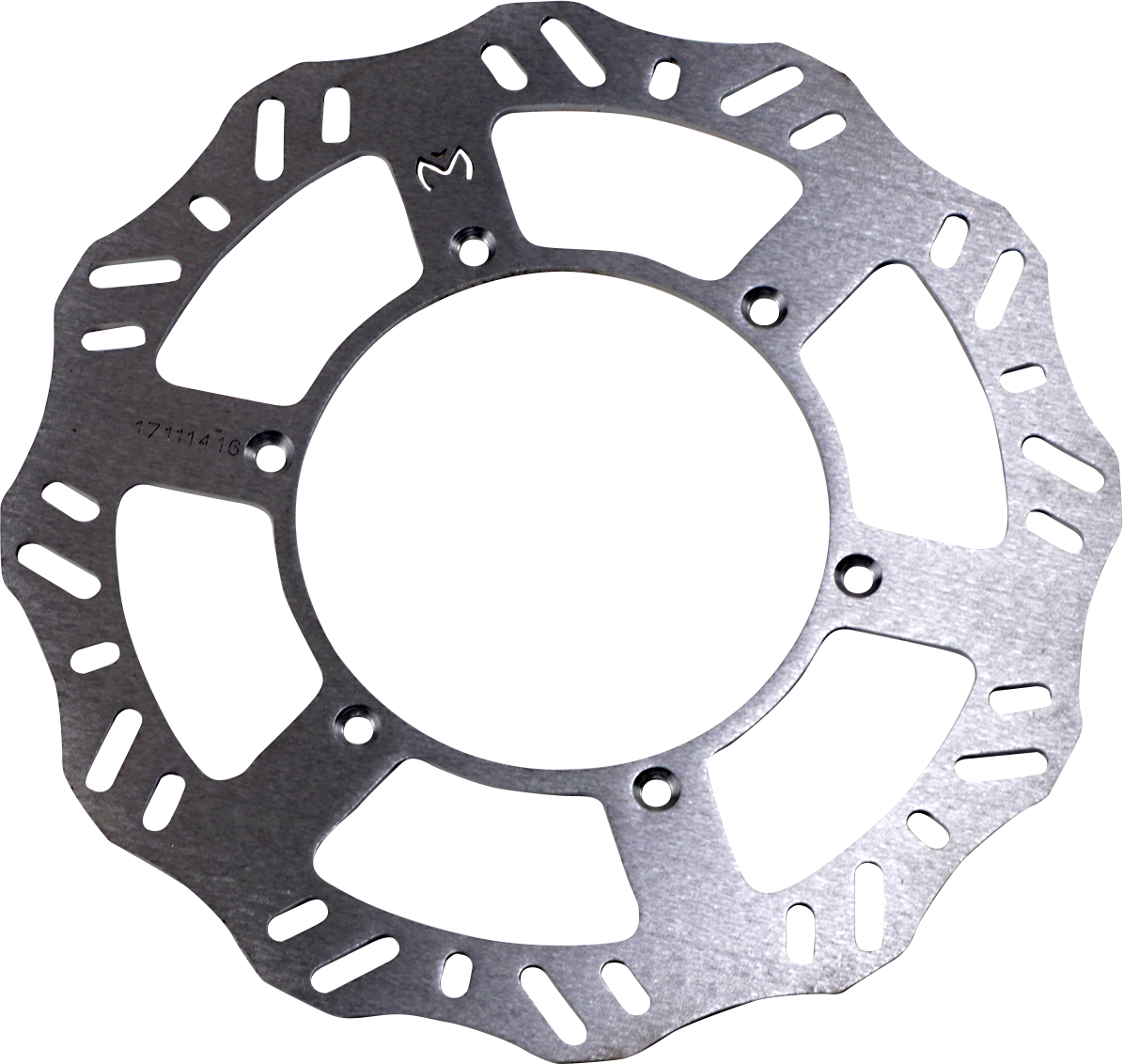 MOOSE OFFROAD front rotor for Yamaha offroad motorcycles, featuring durable metal construction and detailed venting design.
