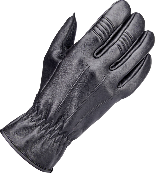 Black BILTWELL Work 2.0 gloves in size XS, featuring durable material and detailed stitching, made by Bill's Exhausts.