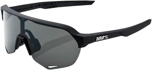 100% S2 Sunglasses - Black - Smoke 60006-00000 - Howling Moto