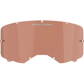 Alpinestars Vision 8/Vision 5/Vision 3 motorcycle goggles lens with tinted, clear, and mirrored options for racing or riding.