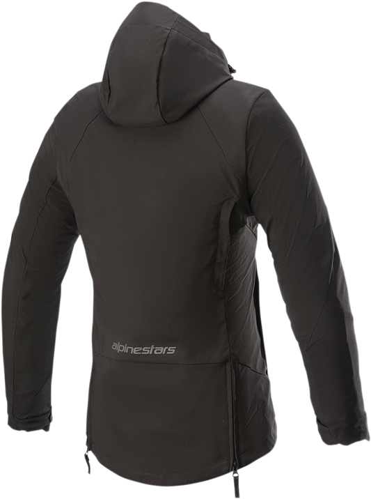 Black Alpinestars Stella Moony Drystar® motorcycle jacket in XS, featuring protective armor and a sleek design.