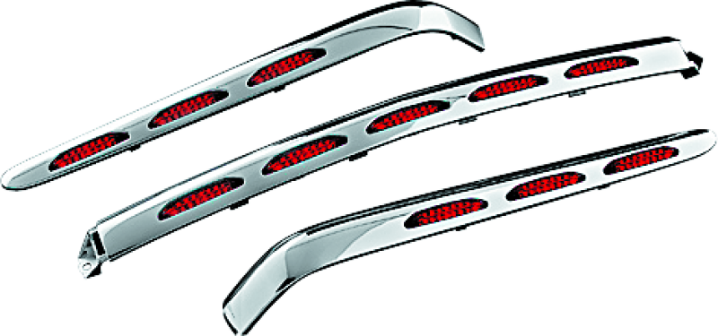 Kuryakyn LED trunk molding with chrome finish and red lens on 2001-2010 Honda Gold Wing GL1800 motorcycle