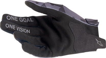 Alpinestars Radar Silver gloves in small size, featuring protective armor and breathable fabric for motorcycle riding.