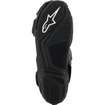 Alpinestars Stella SMX-6 V3 vented motorcycle riding boots in black, US 3.5/EU 36, showing protective design and venting features.