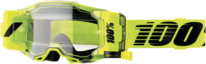 100% Armega Forecast Goggles - Nuclear Citrus - Clear 50006-00002 - Howling Moto