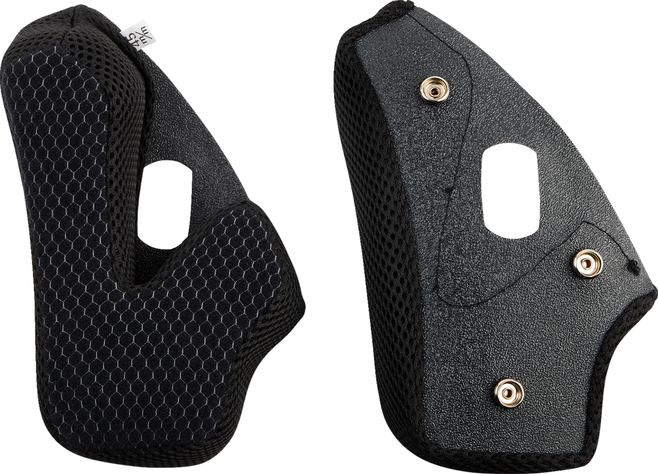 Black AFX FX-37X Cheek Pads for helmets, small size, designed for optimal fit and comfort.