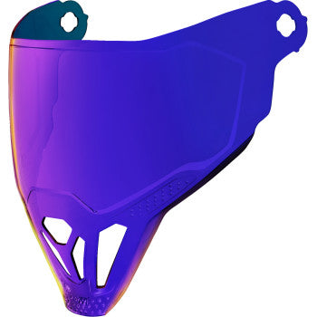Bill's Exhausts ICON ForceShield Airflite shield in Blurple Purple 22.06 with sleek, aerodynamic design and vibrant purple color.