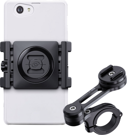 Universal SP CONNECT Phone Holder Kit by Bill's Exhausts with clamp mounting for secure smartphone attachment.