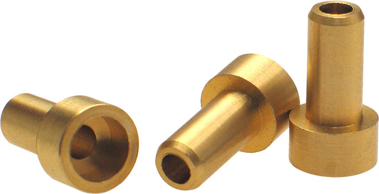 Set of 10 Motion Pro cable pear fittings, durable metal connectors for motorcycle control cables and wiring.