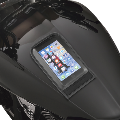 Bill's Exhausts SHOW CHROME universal engine tank pouch HMAGPX, chrome finish, designed for secure engine storage.