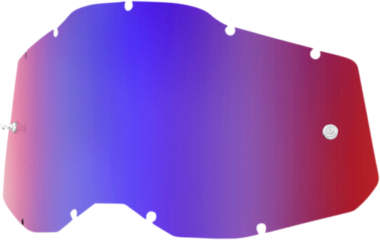 100% Accuri 2/Racecraft 2/Strata 2 Lens - Red/Blue Mirror 59078-00008 - Howling Moto