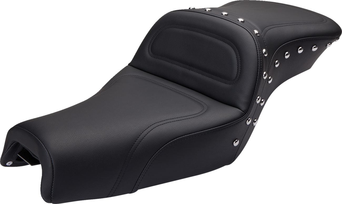 Bill's Exhausts SADDLEMEN Explorer Special Seat XL for Harley-Davidson 2004-2020, showing the black motorcycle seat with textured surface