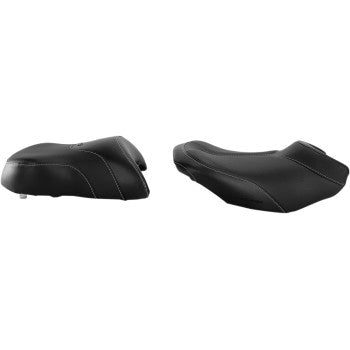 Black SADDLEMEN Adventure Tour two-piece low stitched motorcycle seat for BMW R1200GS 2013-2019, designed for comfort and durability.
