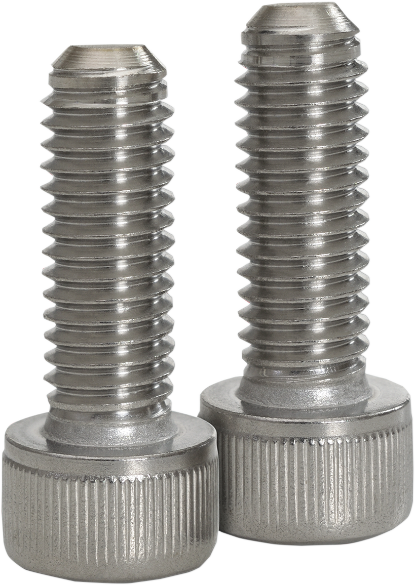 Engine show chrome tapered seat bolts from Bill's Exhausts, featuring polished chrome finish and tapered seating design.