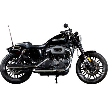 Chrome BILTWELL EXFIL Sissy Bar XL for motorcycles, featuring a sleek, sturdy design with mounting hardware visible.