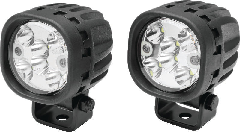 Kuryakyn Lodestar 750L spot beam driving lights for powersports, high-output auxiliary lights mounted on a motorcycle.