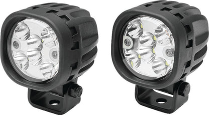 Kuryakyn Lodestar 750L spot beam driving lights for powersports, high-output auxiliary lights mounted on a motorcycle.