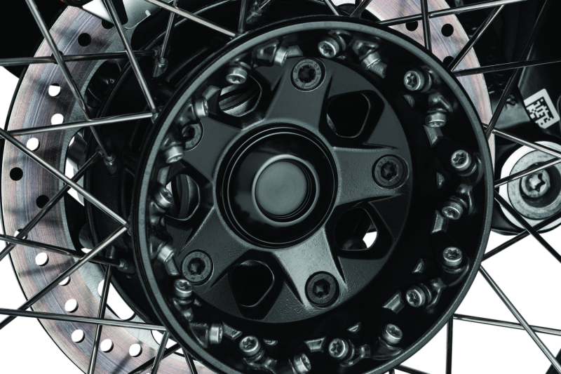 Kuryakyn Lodestar rear axle sliders for BMW R1200GS and R Nine T in black, protective motorcycle crash guard accessories