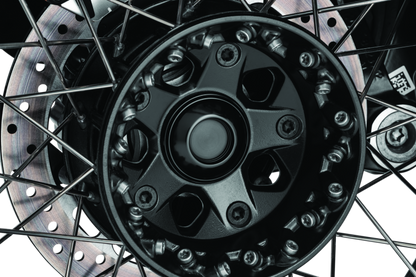 Kuryakyn Lodestar rear axle sliders for BMW R1200GS and R Nine T in black, protective motorcycle crash guard accessories
