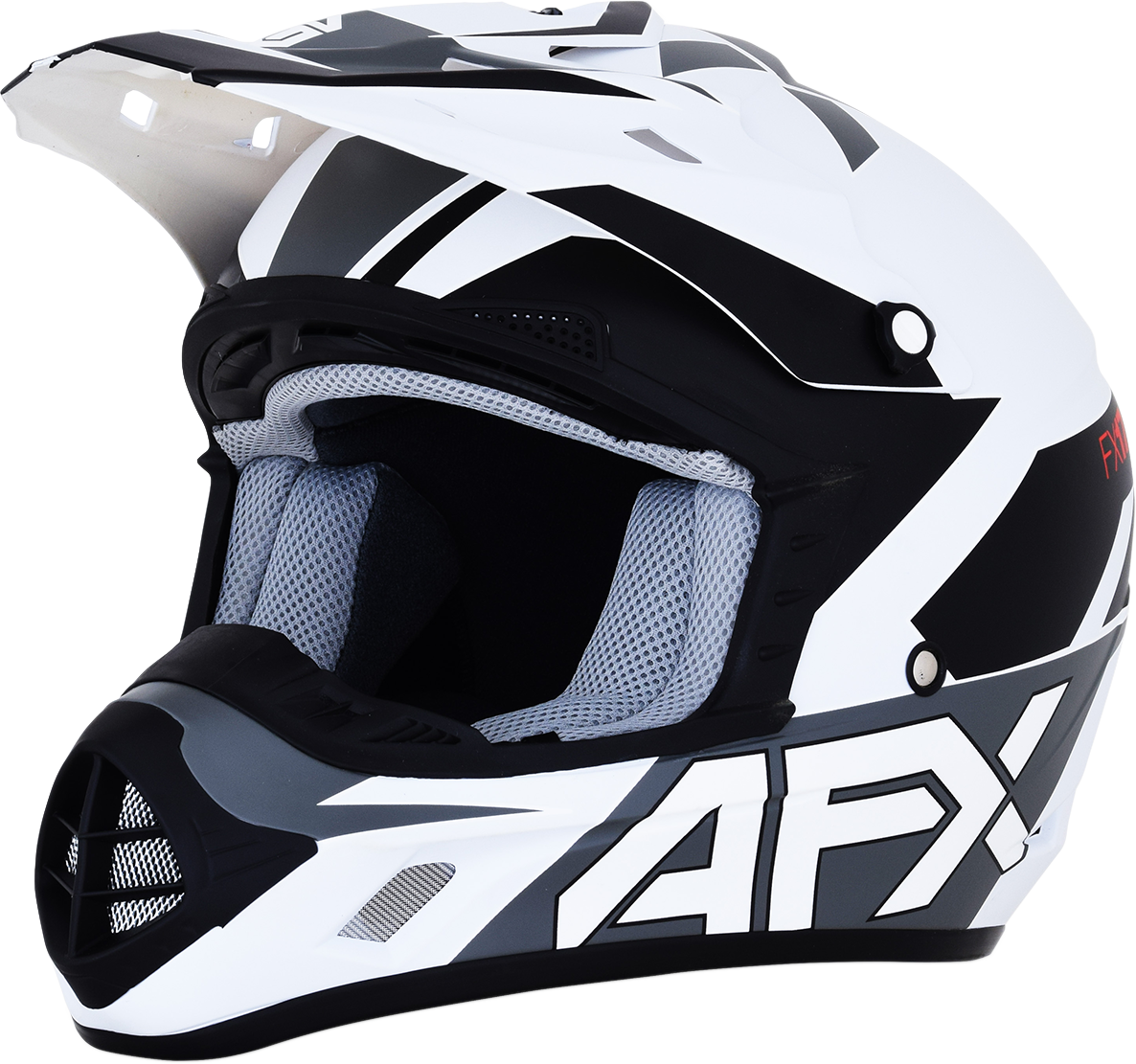 A matte white AFX FX-17 helmet in small size with clear visor, designed for motorcycle riding safety and style.