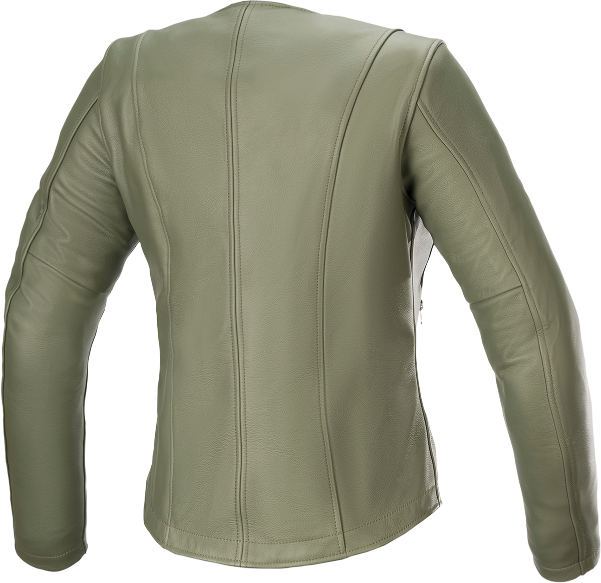 Alpinestars Stella Alice green jacket with zipper front and adjustable sleeves, US size 12, EU 48, for women.
