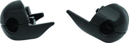 Kuryakyn rear Atto turn signal adapter in black for Indian Chieftain and Challenger motorcycle models.