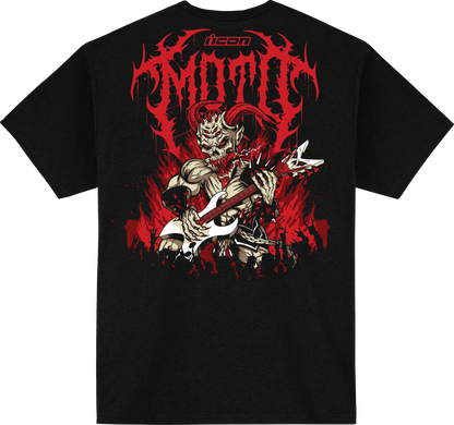 Black ICON Blegh T-Shirt by Bill's Exhausts in 3XL, featuring a relaxed fit and graphic design on the front.
