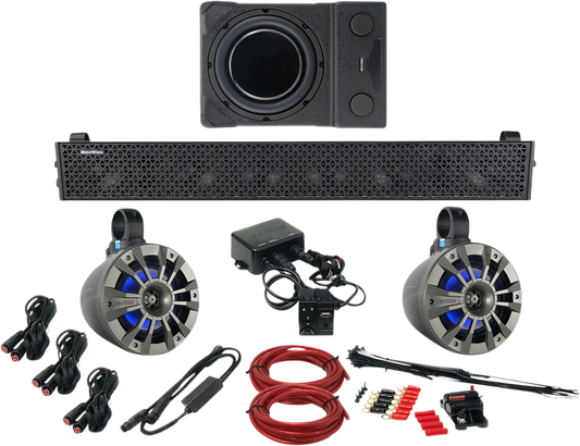 Bill's Exhausts NAVATLAS Audio Kit Zone 4 engine component with X3 X32ZONE4 label, featuring metallic and electronic elements.