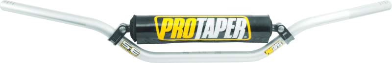 Silver ProTaper SE CR High Handlebar by Bill's Exhausts, featuring a sturdy, high-rise design for motorcycle speed and strength.
