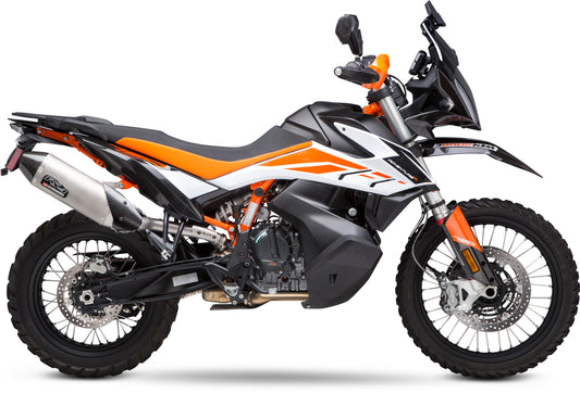 YOSHIMURA RS-4 Street Slip-On Exhaust System with stainless steel and carbon fiber components for motorcycle.