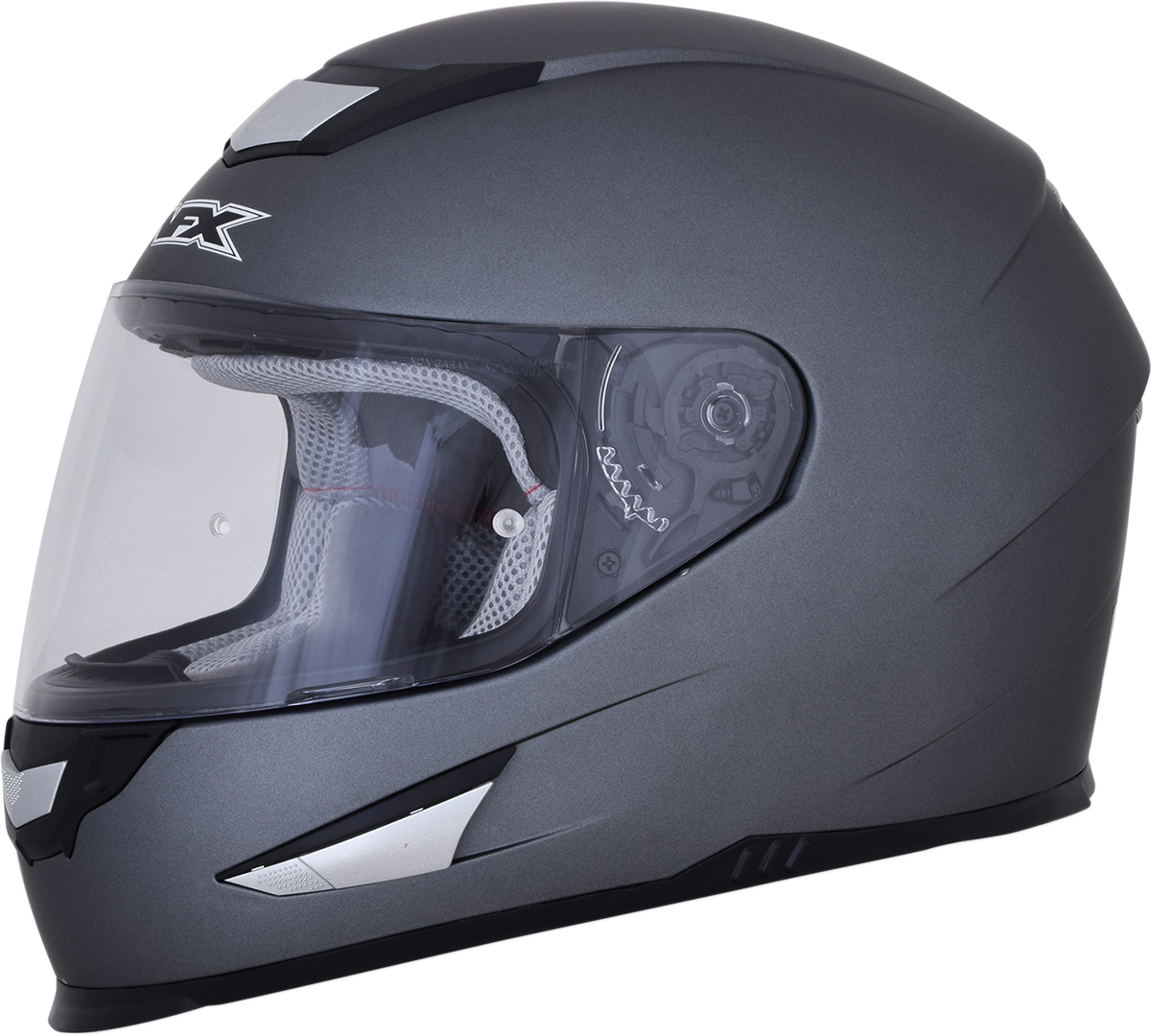 Bill's Exhausts AFX FX-99 helmet in Frost Gray, large size, with a sleek aerodynamic design and clear visor.