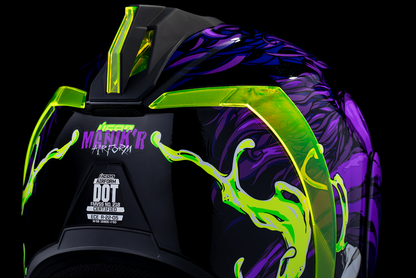 Purple ICON Airform™ Helmet by Bill's Exhausts, MIPS® safety helmet in 2XL size with aerodynamic design.