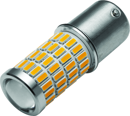 Kuryakyn LED 1156 Amber Bulb for powersports vehicles, providing enhanced visibility with bright amber LED lighting.