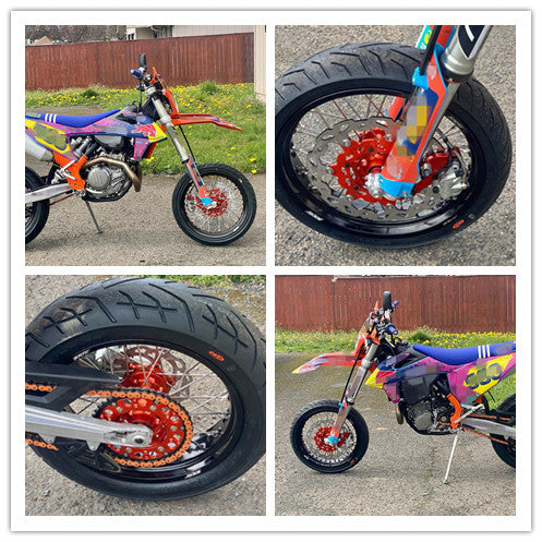 KKE 3.5/4.25*17Inch Supermoto Tires Wheels Fit KTM SX SX-F XC XC-F EXC EXC-W EXC-F 125-530CC 2003-2025 - Howling Moto