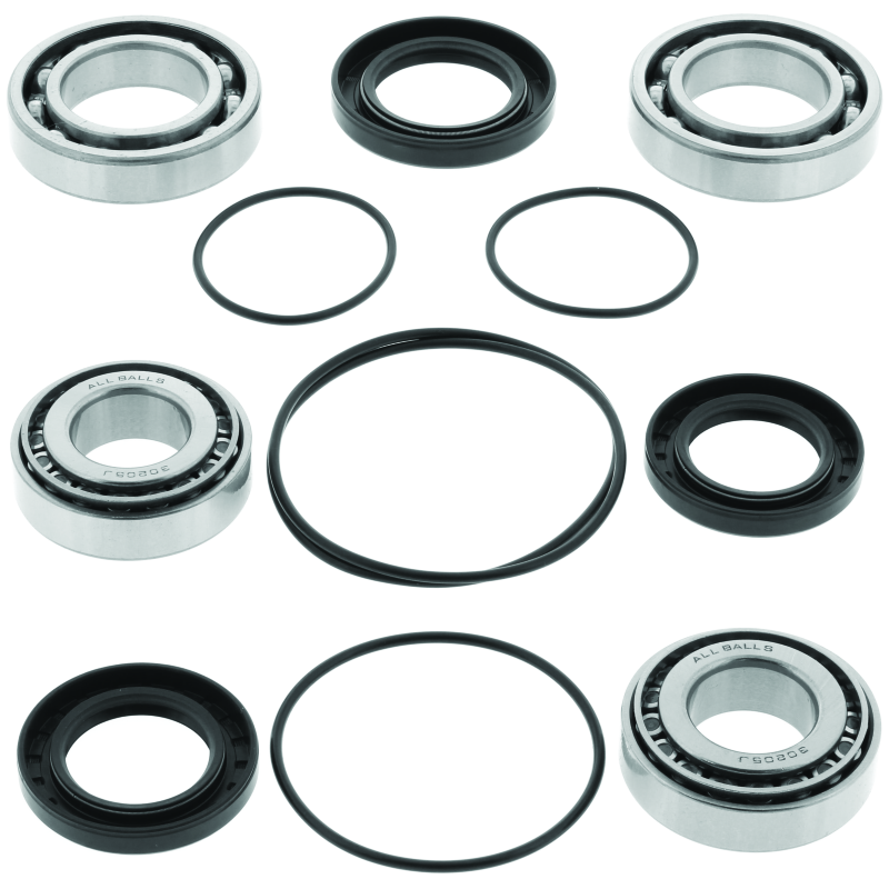 QuadBoss Kawasaki Mule 2510 and 3010 front differential bearing and seal kit, part 417756, with bearing and seal components visible.
